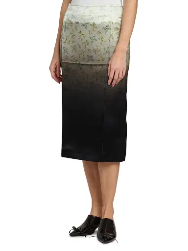 Jil Sander Women's Floral Dip-Dye Midi-Skirt - Burnt Green | Thumbnail 4 Jil Sander Women's Floral Dip-Dye Midi-Skirt - Burnt Green | Thumbnail 4