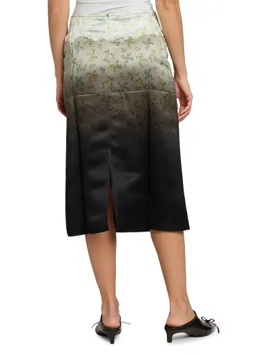 Jil Sander Women's Floral Dip-Dye Midi-Skirt - Burnt Green | Thumbnail 5 Jil Sander Women's Floral Dip-Dye Midi-Skirt - Burnt Green | Thumbnail 5
