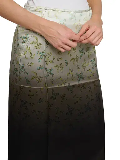 Jil Sander Women's Floral Dip-Dye Midi-Skirt - Burnt Green | Thumbnail 6 Jil Sander Women's Floral Dip-Dye Midi-Skirt - Burnt Green | Thumbnail 6