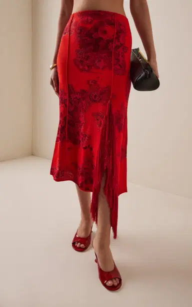 Erdem French Fray Knit Midi Skirt | Thumbnail 3 Erdem French Fray Knit Midi Skirt | Thumbnail 3