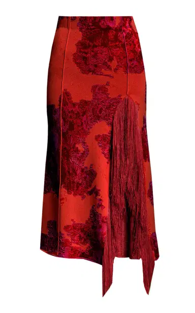 Erdem French Fray Knit Midi Skirt | Thumbnail 1 Erdem French Fray Knit Midi Skirt | Thumbnail 1