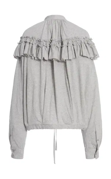 Dries Van Noten Hunver Ruffled Cotton-Jersey Top | Thumbnail 2 Dries Van Noten Hunver Ruffled Cotton-Jersey Top | Thumbnail 2