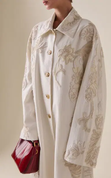 Dries Van Noten Rondero Embroidered Cotton-Canvas Coat | Thumbnail 3 Dries Van Noten Rondero Embroidered Cotton-Canvas Coat | Thumbnail 3