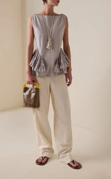 Dries Van Noten Pilar Tailored Cotton-Blend Wide-Leg Pants | Thumbnail 2 Dries Van Noten Pilar Tailored Cotton-Blend Wide-Leg Pants | Thumbnail 2