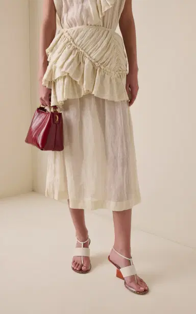 Dries Van Noten Shelby Ruffled Mousseline-Ramie Mini Skirt | Thumbnail 3 Dries Van Noten Shelby Ruffled Mousseline-Ramie Mini Skirt | Thumbnail 3