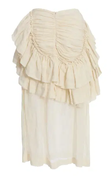 Dries Van Noten Shelby Ruffled Mousseline-Ramie Mini Skirt | Thumbnail 6 Dries Van Noten Shelby Ruffled Mousseline-Ramie Mini Skirt | Thumbnail 6