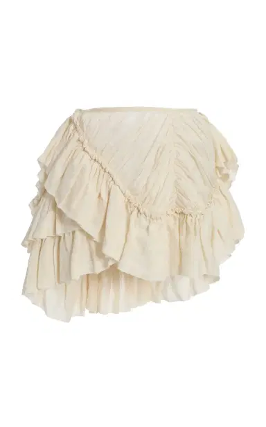 Dries Van Noten Shelby Ruffled Mousseline-Ramie Mini Skirt | Thumbnail 7 Dries Van Noten Shelby Ruffled Mousseline-Ramie Mini Skirt | Thumbnail 7