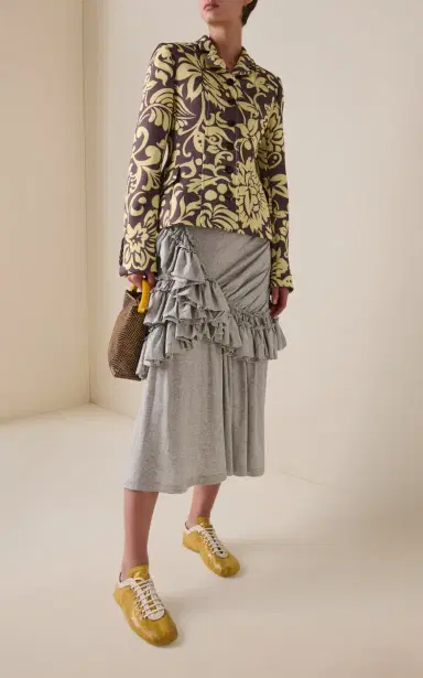 Dries Van Noten Leather Ballerina Sneaker | Thumbnail 2 Dries Van Noten Leather Ballerina Sneaker | Thumbnail 2