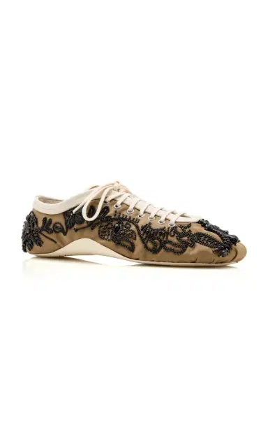Dries Van Noten Embroidered Twill Ballerina Sneaker | Thumbnail 4 Dries Van Noten Embroidered Twill Ballerina Sneaker | Thumbnail 4