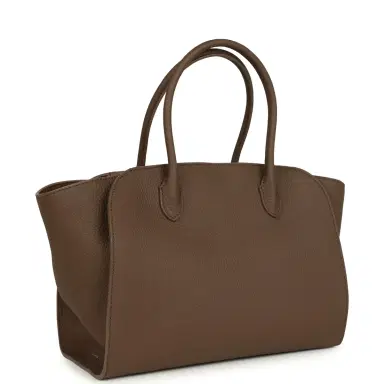 The Row The Row Marlo 12 Tote Bag Dark Olive Calfskin Silver Hardware | Thumbnail 2 The Row The Row Marlo 12 Tote Bag Dark Olive Calfskin Silver Hardware | Thumbnail 2
