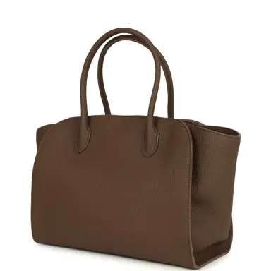 The Row The Row Marlo 12 Tote Bag Dark Olive Calfskin Silver Hardware | Thumbnail 5 The Row The Row Marlo 12 Tote Bag Dark Olive Calfskin Silver Hardware | Thumbnail 5