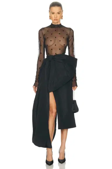 Givenchy Sheer Long Sleeve Bodysuit | Thumbnail 5 Givenchy Sheer Long Sleeve Bodysuit | Thumbnail 5