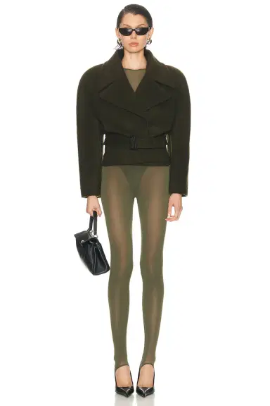 Stella McCartney Brushed Wool Short Coat | Thumbnail 4 Stella McCartney Brushed Wool Short Coat | Thumbnail 4