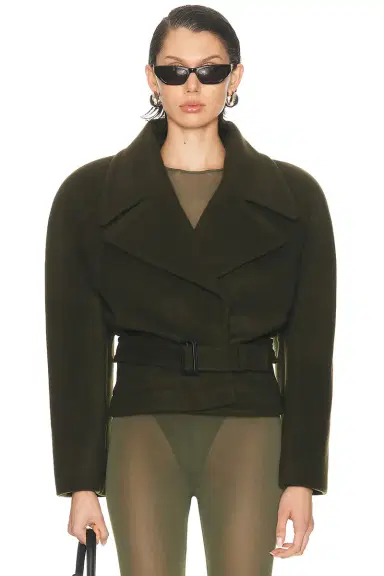 Stella McCartney Brushed Wool Short Coat | Thumbnail 1 Stella McCartney Brushed Wool Short Coat | Thumbnail 1