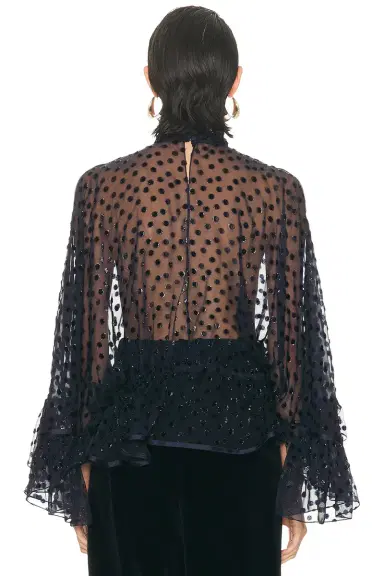 Saint Laurent Long Sleeve Top | Thumbnail 3 Saint Laurent Long Sleeve Top | Thumbnail 3