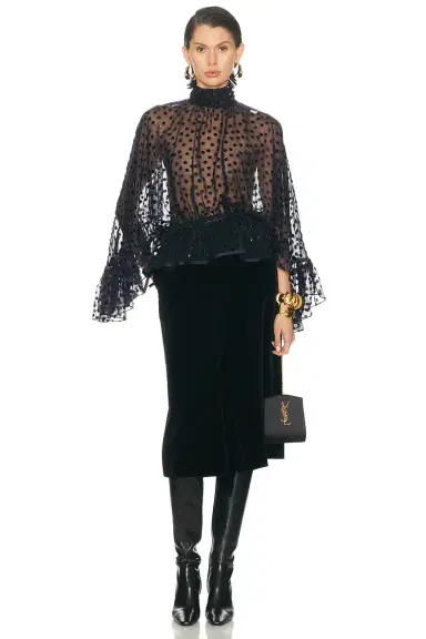 Saint Laurent Long Sleeve Top | Thumbnail 4 Saint Laurent Long Sleeve Top | Thumbnail 4