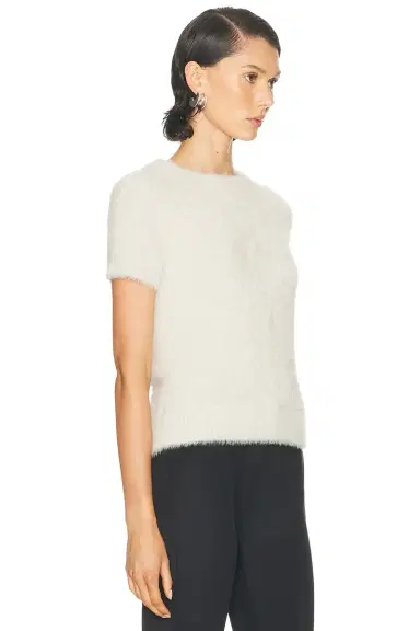 Helmut Lang Crop Eyelash Tee | Thumbnail 2 Helmut Lang Crop Eyelash Tee | Thumbnail 2