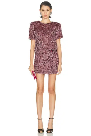 AREA Sequin Mini Skirt | Thumbnail 7 AREA Sequin Mini Skirt | Thumbnail 7