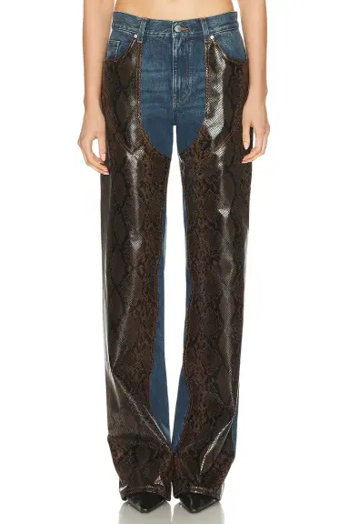Stella McCartney Snake Chap Wide Leg | Thumbnail 1 Stella McCartney Snake Chap Wide Leg | Thumbnail 1