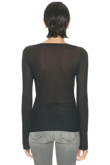 Skims Sheer Cotton Long Sleeve Top | Thumbnail 3 Skims Sheer Cotton Long Sleeve Top | Thumbnail 3