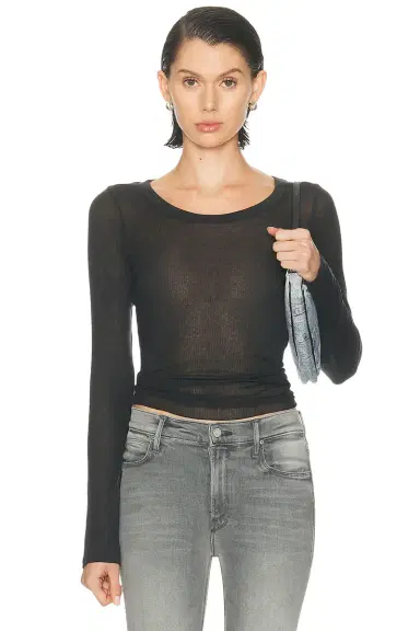 Skims Sheer Cotton Long Sleeve Top | Thumbnail 1 Skims Sheer Cotton Long Sleeve Top | Thumbnail 1