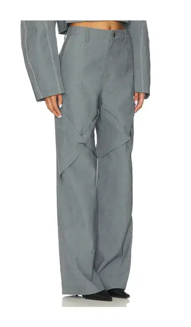 Kate Barton Draped Specialty Denim Trouser | Thumbnail 2 Kate Barton Draped Specialty Denim Trouser | Thumbnail 2