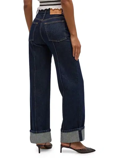 Ulla Johnson Women's Genevieve High-Rise Wide-Leg Jeans - Tigris Rig - Size 23 | Thumbnail 4 Ulla Johnson Women's Genevieve High-Rise Wide-Leg Jeans - Tigris Rig - Size 23 | Thumbnail 4