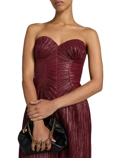 Cult Gaia Women's Nella Pleated Bustier Minidress - Chianti | Thumbnail 6 Cult Gaia Women's Nella Pleated Bustier Minidress - Chianti | Thumbnail 6