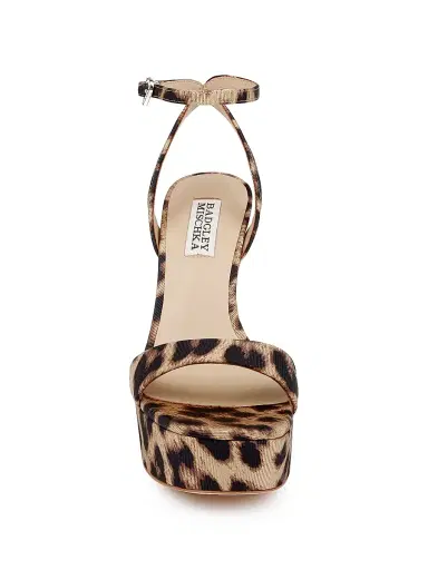 Badgley Mischka Women's Caia Leopard-Print Platform Sandals - Natural Leopard | Thumbnail 4 Badgley Mischka Women's Caia Leopard-Print Platform Sandals - Natural Leopard | Thumbnail 4
