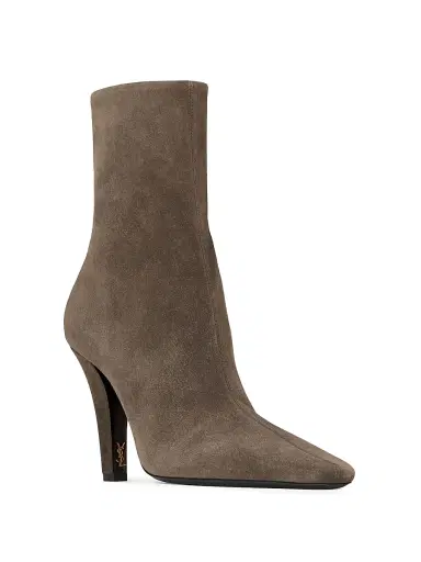 Saint Laurent Women's Jill Booties in Suede - Mickey | Thumbnail 2 Saint Laurent Women's Jill Booties in Suede - Mickey | Thumbnail 2