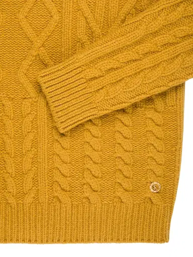 Stefano Ricci Men's Refined Crew Neck Sweater - Yellow - Size 50 | Thumbnail 7 Stefano Ricci Men's Refined Crew Neck Sweater - Yellow - Size 50 | Thumbnail 7