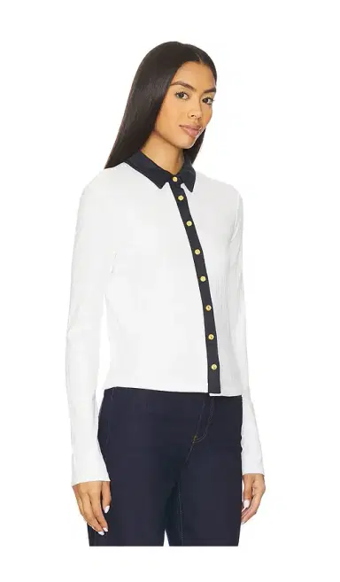 Rag & Bone The Knit Contrast Long Sleeve Polo | Thumbnail 2 Rag & Bone The Knit Contrast Long Sleeve Polo | Thumbnail 2