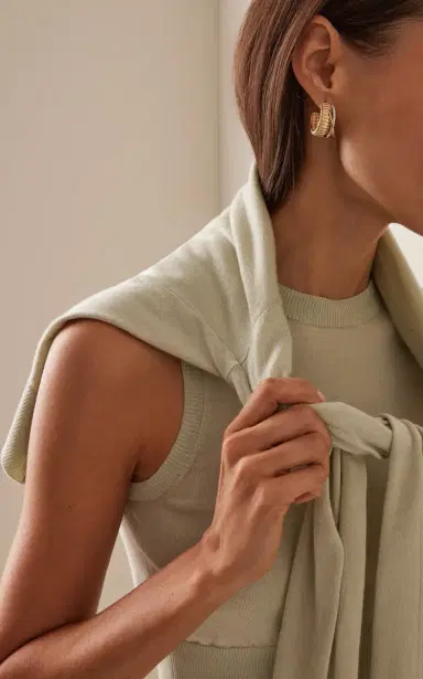 Yvonne Léon 9K Gold 1 2 3 Berlingot Earrings | Thumbnail 2 Yvonne Léon 9K Gold 1 2 3 Berlingot Earrings | Thumbnail 2