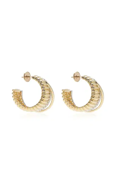 Yvonne Léon 9K Gold 1 2 3 Berlingot Earrings | Thumbnail 3 Yvonne Léon 9K Gold 1 2 3 Berlingot Earrings | Thumbnail 3