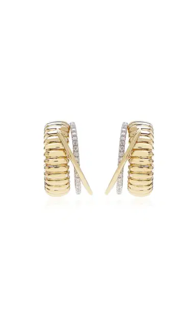 Yvonne Léon 9K Gold 1 2 3 Berlingot Earrings | Thumbnail 4 Yvonne Léon 9K Gold 1 2 3 Berlingot Earrings | Thumbnail 4