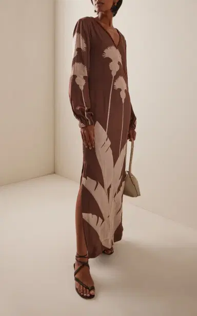 Andres Otalora Palmas Printed Satin Tunic | Thumbnail 2 Andres Otalora Palmas Printed Satin Tunic | Thumbnail 2