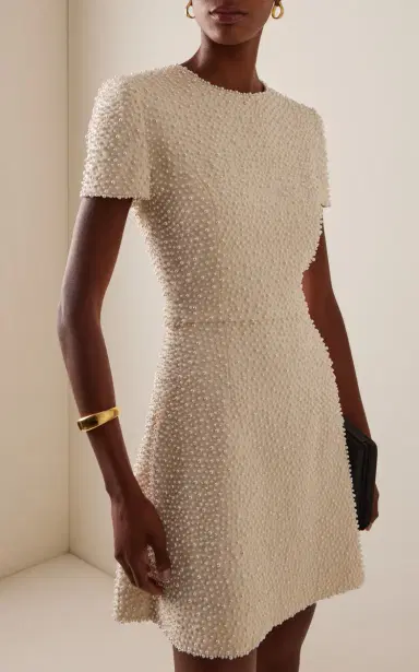 Carolina Herrera Embellished Wool Mini Dress | Thumbnail 3 Carolina Herrera Embellished Wool Mini Dress | Thumbnail 3