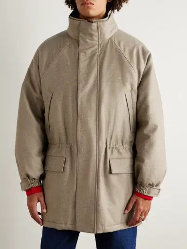 Auralee Oversized Padded Wool Coat - Men | Thumbnail 3 Auralee Oversized Padded Wool Coat - Men | Thumbnail 3