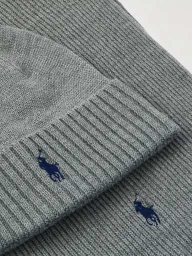Polo Ralph Lauren Logo-Embroidered Ribbed Wool Beanie and Scarf Set - Men | Thumbnail 2 Polo Ralph Lauren Logo-Embroidered Ribbed Wool Beanie and Scarf Set - Men | Thumbnail 2