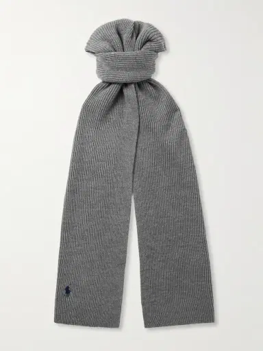 Polo Ralph Lauren Logo-Embroidered Ribbed Wool Beanie and Scarf Set - Men | Thumbnail 3 Polo Ralph Lauren Logo-Embroidered Ribbed Wool Beanie and Scarf Set - Men | Thumbnail 3