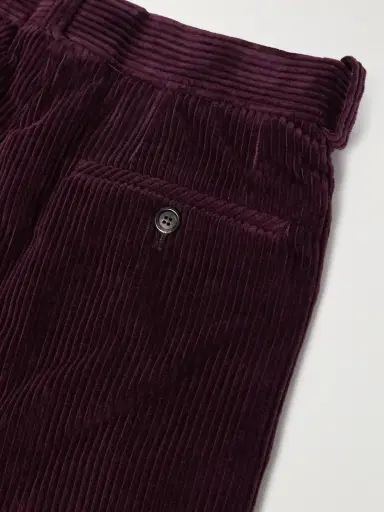 BODE Wide-Leg Cropped Pleated Cotton-Corduroy Trousers - Men | Thumbnail 5 BODE Wide-Leg Cropped Pleated Cotton-Corduroy Trousers - Men | Thumbnail 5