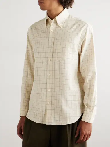 Loro Piana Elia Button Down-Collar Checked Cotton Shirt - Men | Thumbnail 3 Loro Piana Elia Button Down-Collar Checked Cotton Shirt - Men | Thumbnail 3