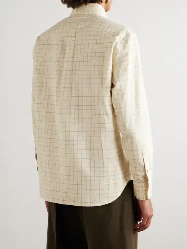 Loro Piana Elia Button Down-Collar Checked Cotton Shirt - Men | Thumbnail 4 Loro Piana Elia Button Down-Collar Checked Cotton Shirt - Men | Thumbnail 4