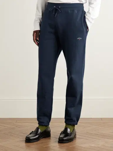 Noah Core Tapered Logo-Embroidered Cotton-Jersey Sweatpants - Men | Thumbnail 3 Noah Core Tapered Logo-Embroidered Cotton-Jersey Sweatpants - Men | Thumbnail 3