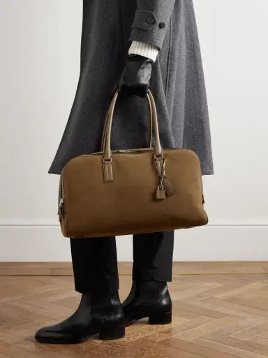 Tom Ford Leather-Trimmed Nubuck Weekend Bag - Men | Thumbnail 2 Tom Ford Leather-Trimmed Nubuck Weekend Bag - Men | Thumbnail 2