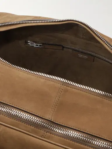 Tom Ford Leather-Trimmed Nubuck Weekend Bag - Men | Thumbnail 5 Tom Ford Leather-Trimmed Nubuck Weekend Bag - Men | Thumbnail 5