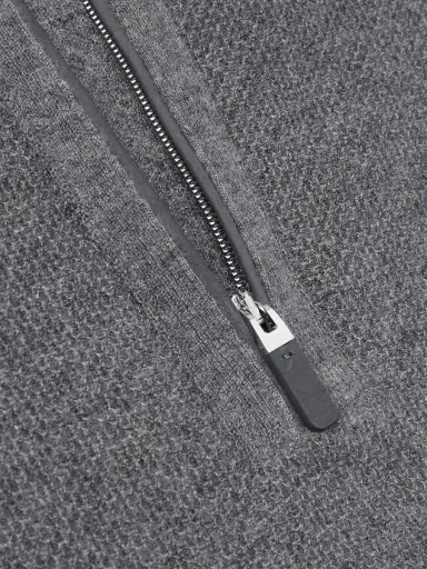 Zegna Leather-Trimmed Oasi Cashmere Half-Zip Sweater - Men | Thumbnail 5 Zegna Leather-Trimmed Oasi Cashmere Half-Zip Sweater - Men | Thumbnail 5