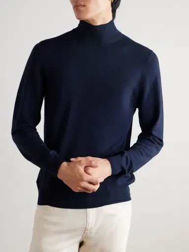Canali Wool Rollneck Sweater - Men | Thumbnail 3 Canali Wool Rollneck Sweater - Men | Thumbnail 3