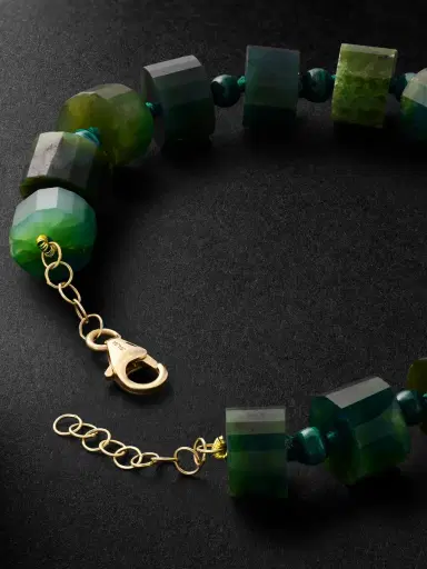 JIA JIA Gold, Malachite and Jade Bracelet - Men | Thumbnail 3 JIA JIA Gold, Malachite and Jade Bracelet - Men | Thumbnail 3