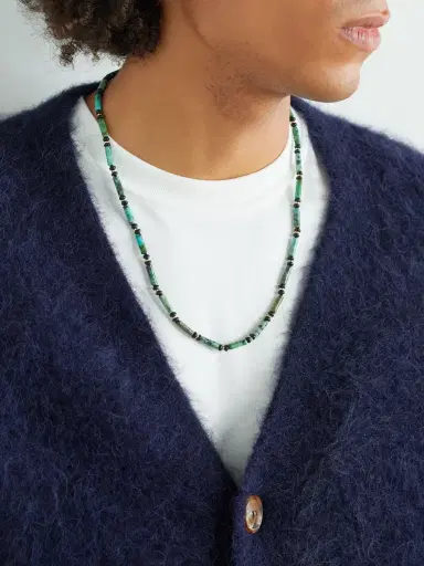 JIA JIA Gold Onyx Necklace - Men | Thumbnail 2 JIA JIA Gold Onyx Necklace - Men | Thumbnail 2
